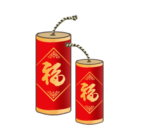 新春佳节鞭炮图案，高清PNG透明中国风装饰元素，免费下载