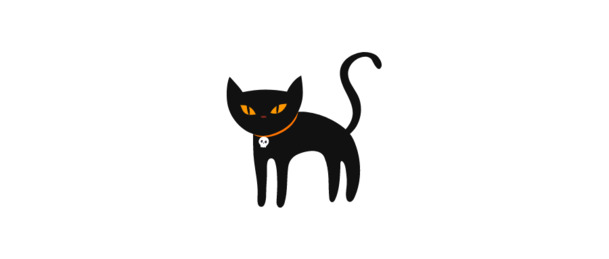 万圣节黑色猫PNG透明图，高清节日元素，丰富素材任你下载