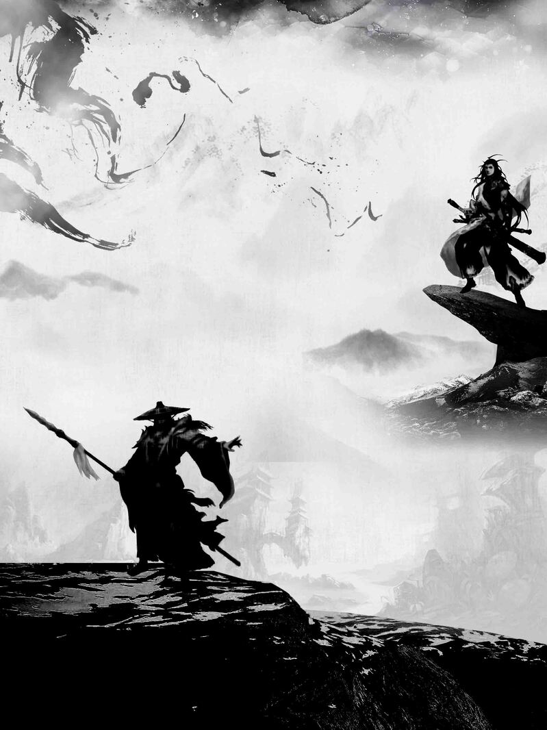 中国水墨风古代创意企业招聘，复古PSD/高清JPG设计素材下载
