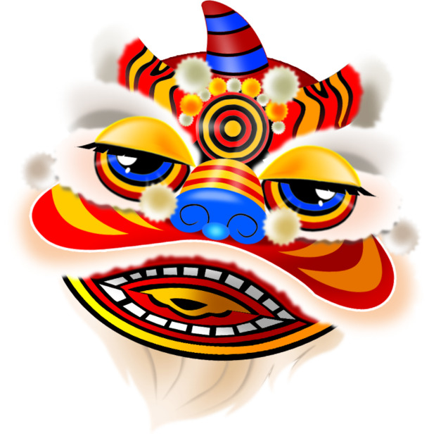 舞狮庆元宵，高清PNG透明素材，节日元素丰富，圣诞设计图下载