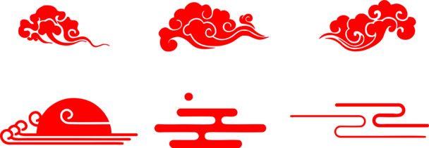 中国风云纹图案，高清PNG透明图片，装饰元素丰富，设计素材下载