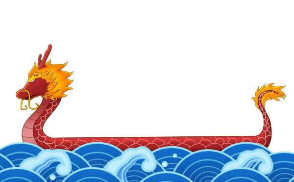 端午节龙舟PNG透明图，高清节日元素，设计素材免费下载