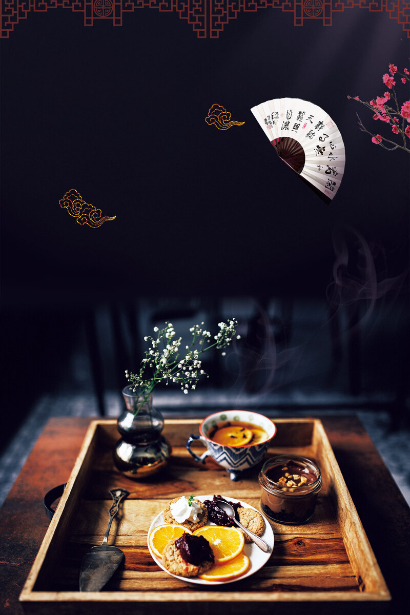 中国风茶道文化茶具图片，复古高清JPG与PSD设计素材下载