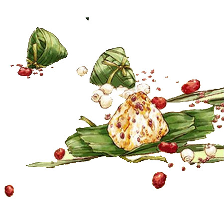 高清PNG元宵粽子插画，透明端午节节日元素，设计素材免费下载