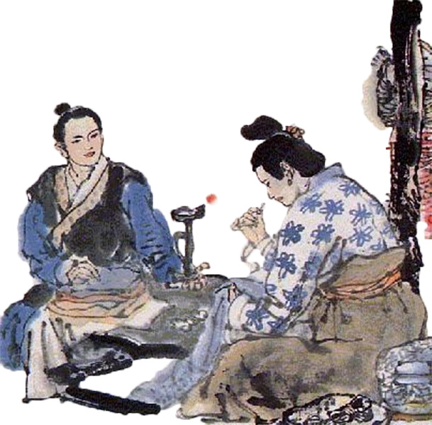 中国风游子吟水墨画插图，高清PNG透明装饰元素，免费下载设计素材