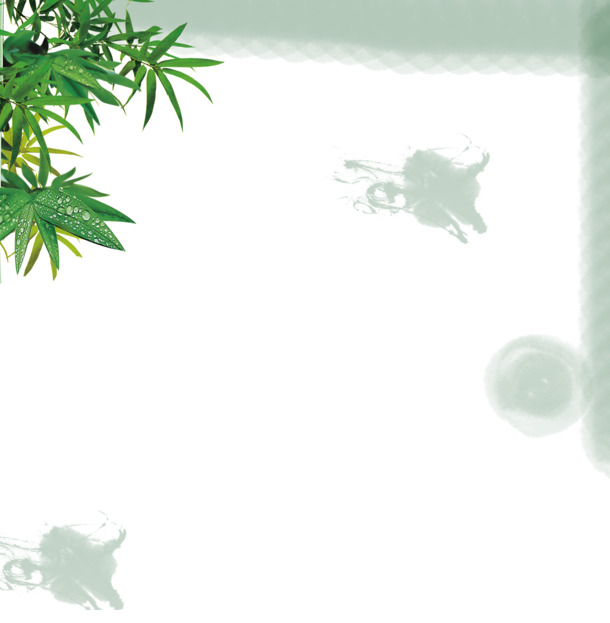 端午节PNG素材，古典节日元素，绿叶高清透明图片，免费下载