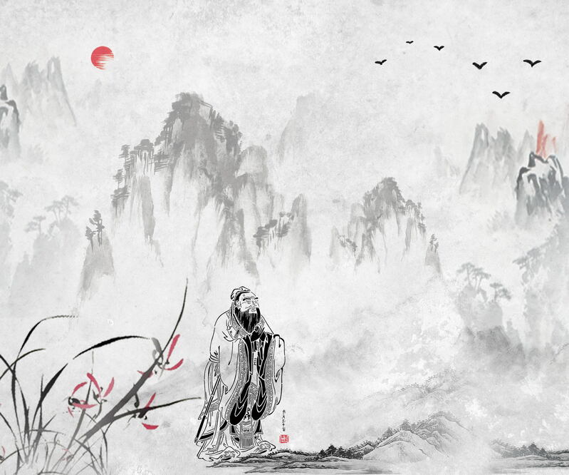 水墨中国风，复古传统文化JPG/PSD设计素材高清下载