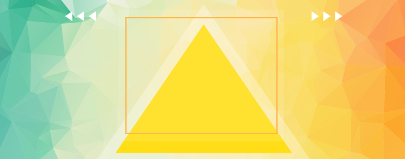 秋季新款几何三角拼接黄色Banner，高清JPG/PSD设计素材下载