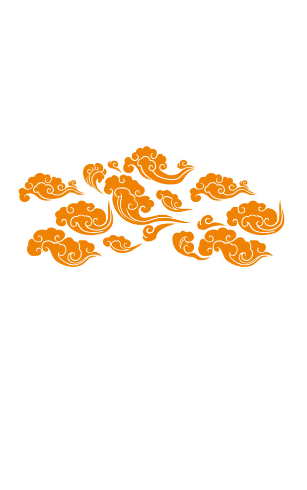 祥云复古中式装饰元素，高清PNG透明中国风图片设计素材下载