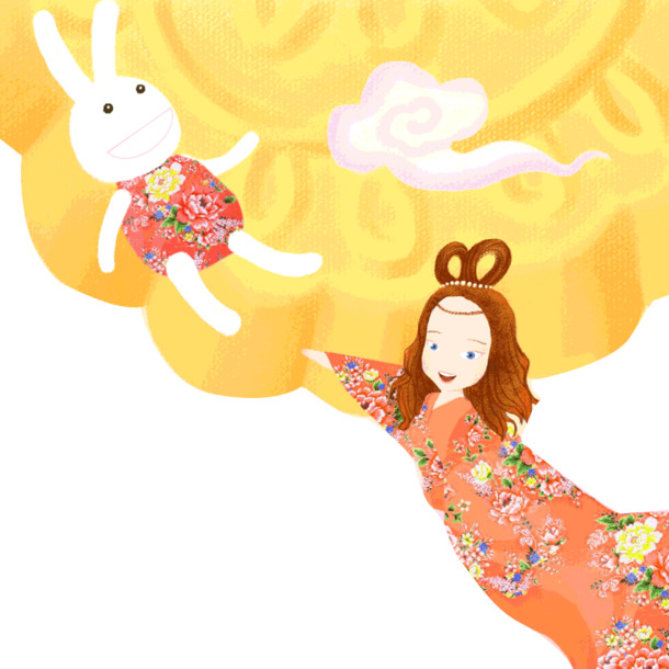 中秋嫦娥PNG透明图片，高清节日元素，设计素材免费下载