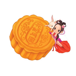 中国风月饼PNG透明图片，高清装饰元素，设计素材下载