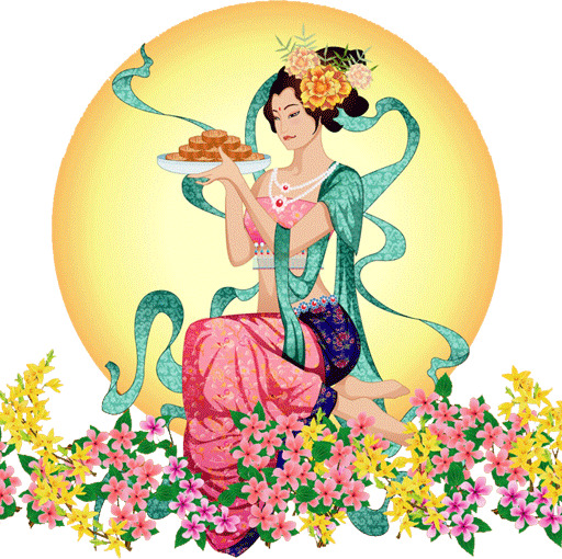 中秋节专属，嫦娥奔月高清PNG透明图片，创意节日素材一键下载