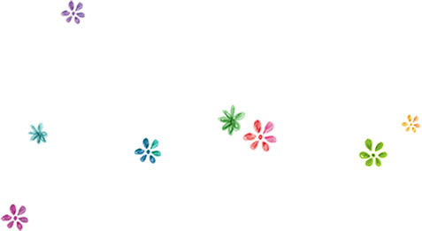 高清手绘漂浮小花朵PNG透明图，节日元素设计素材下载
