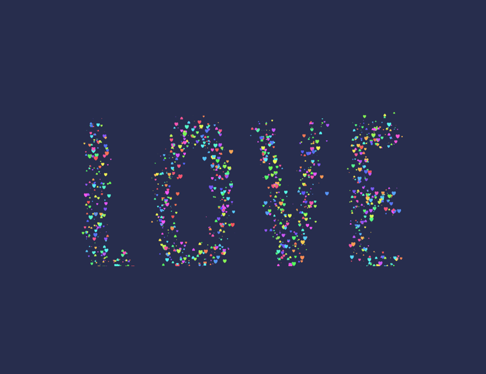 精美浪漫的LOVE文字动画特效