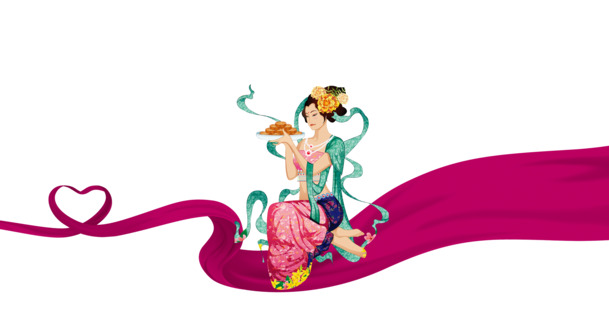 中秋节嫦娥PNG透明图&PSD设计素材，高清下载