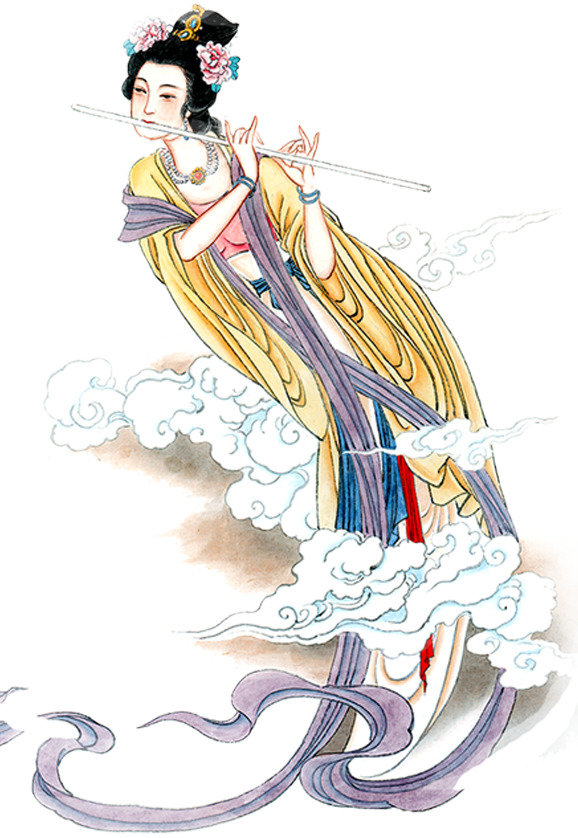 中秋节嫦娥美女PNG透明图，高清节日元素设计素材免费下载