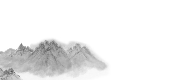 端午节水彩绘画PNG素材，高清透明山水节日元素下载