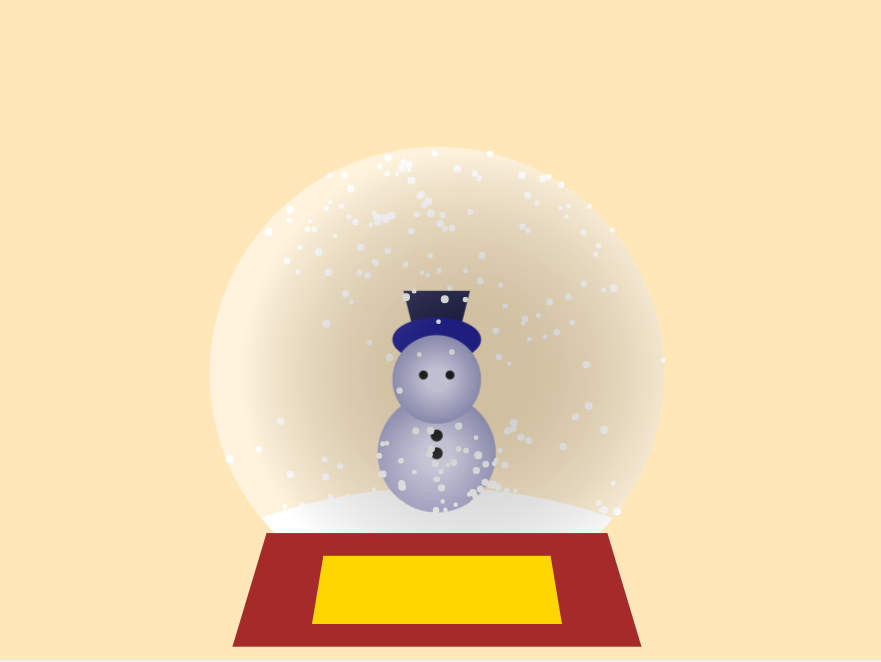 HTML5 Canvas冬季雪人水晶球动画