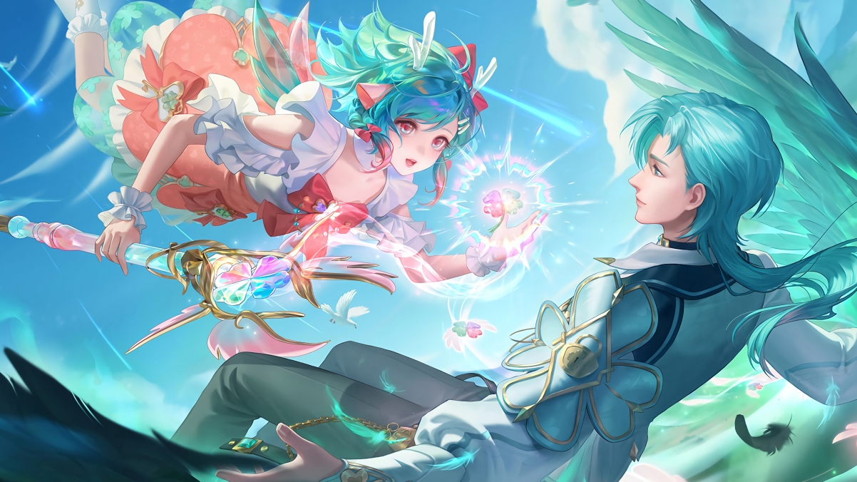 王者荣耀瑶&云中君绝美壁纸，时之祈愿4K超清版，3840x2160分辨率，一键下载！