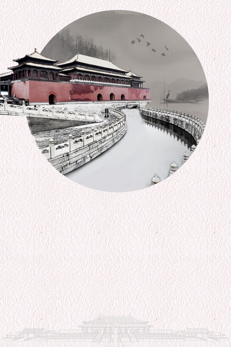 故宫旅游，中国风高清JPG与复古PSD设计素材下载