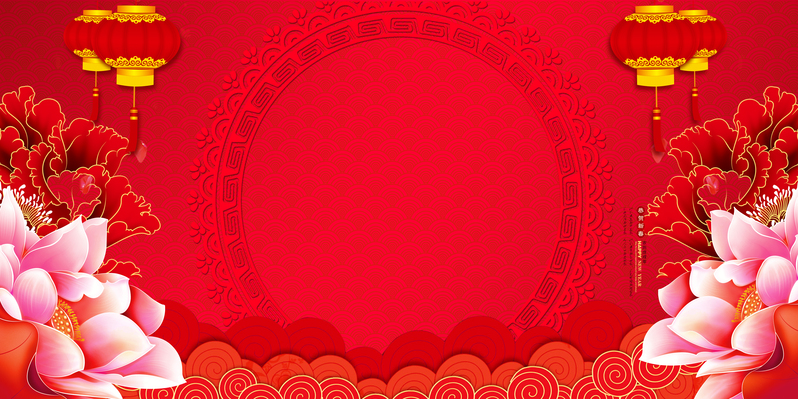 2018新春开门红复古中国风海报背景素材，高清JPG/PSD格式，免费下载