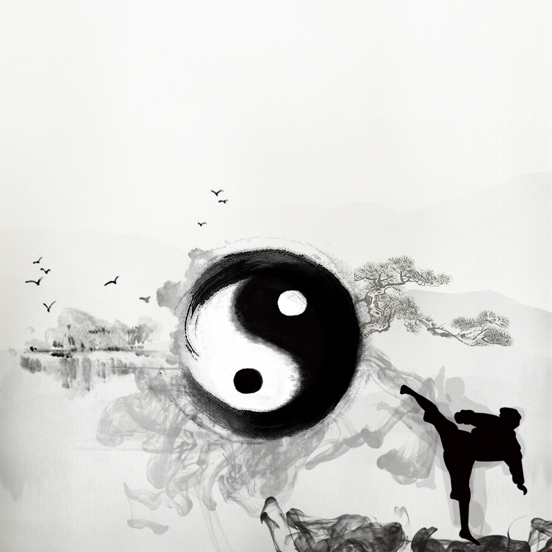 中国风武术用品高清图片素材，水墨复古风JPG下载直通车