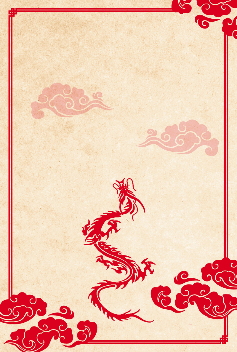 中国风二月二龙抬头剪纸节日海报，复古高清JPG/PSD素材下载