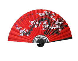 中国风梅花扇子PNG透明图片，高清冬天装饰元素，免费下载设计素材