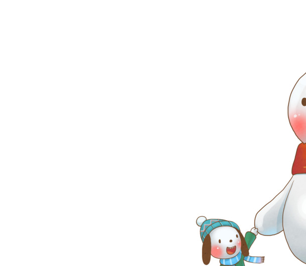 手绘雪人小孩PNG透明图，高清创意节日素材，圣诞节设计必备