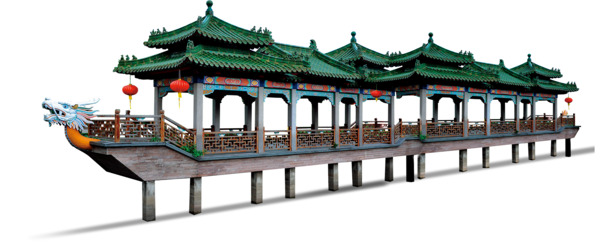 端午节传统建筑PNG透明图，高清节日元素，设计素材免费下载