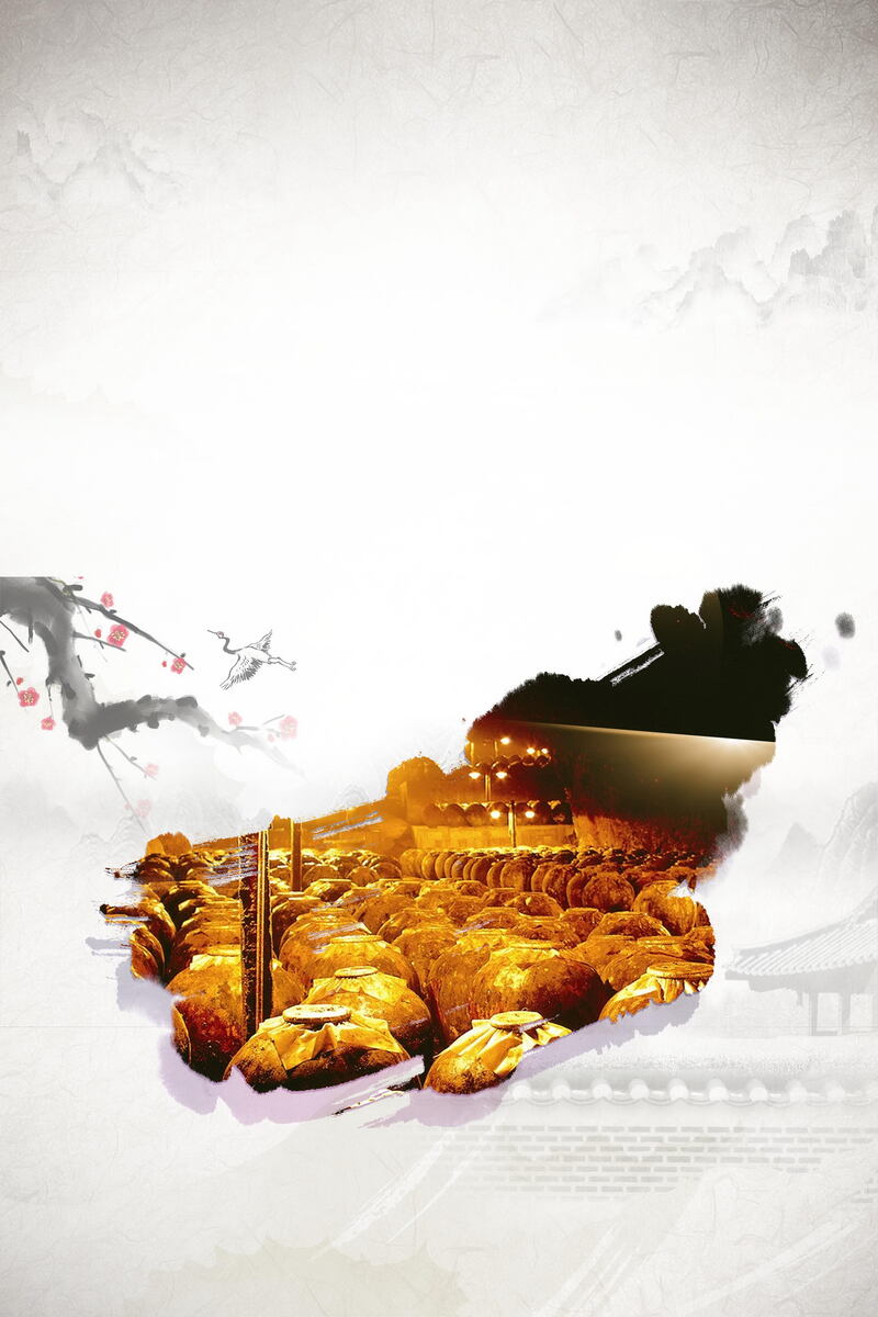 中国风陈年老窖美酒，复古JPG/PSD设计素材高清下载