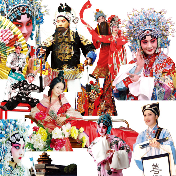 戏曲角色PNG素材，高清PNG透明图，免费下载，中国风装饰元素大放送