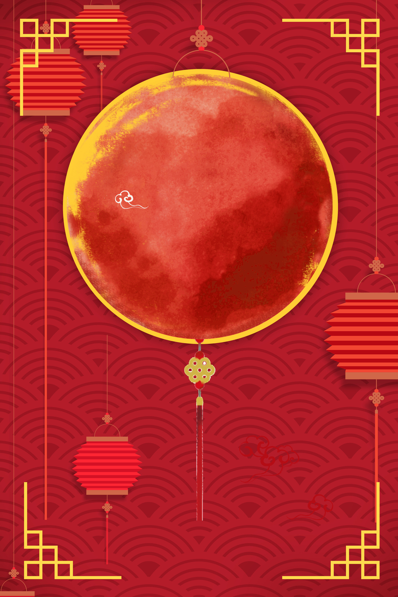 元宵节复古中国风剪纸海报，高清JPG/PSD素材免费下载