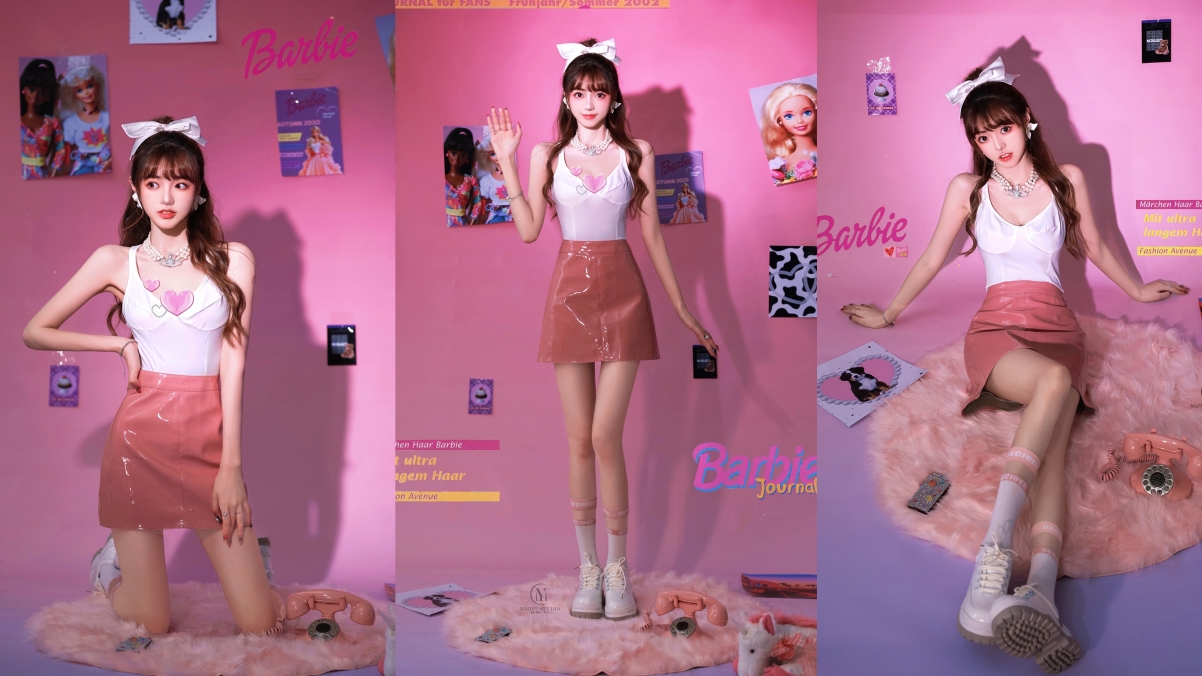 鹿醒复古美式芭比拼图，精选4K美女壁纸，超清3840x2160，一键下载