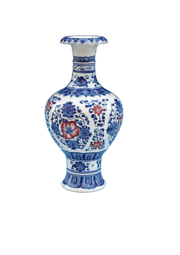 中国风精美花瓶PNG透明图片，高清装饰元素，设计素材下载