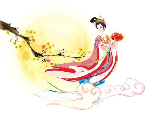 中秋佳节PNG透明图&PSD设计素材，高清下载，节日元素一网打尽