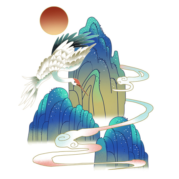 中国风国潮山PNG透明图片素材，高清装饰元素，免费下载