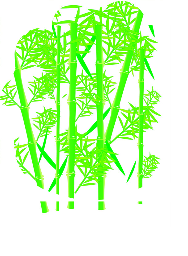 绿色卡通竹子PNG透明图，端午节节日元素，高清设计素材下载