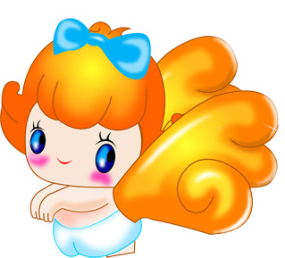 卡通天使小女孩PNG透明图，节日元素设计素材，高清下载