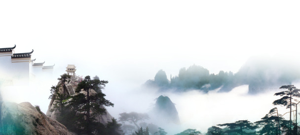 仙境图PNG透明素材，高清中国风装饰元素，免费下载