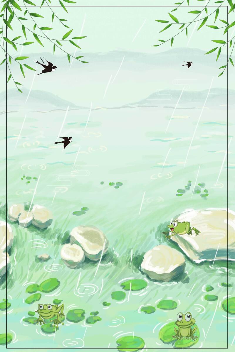 中国风荷塘月色荷花背景图，复古高清JPG素材下载