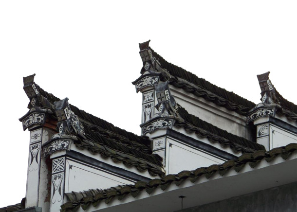 徽派马头墙PNG素材，高清透明，免费下载，装点中国风设计之美