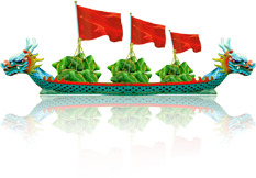 端午佳节，龙舟竞渡高清PNG透明图片，节日元素设计素材免费下载