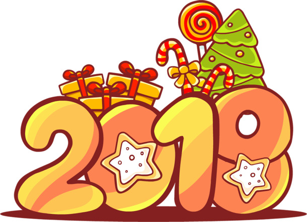 2018圣诞节PNG透明图&PSD设计素材，快乐节日元素免费下载