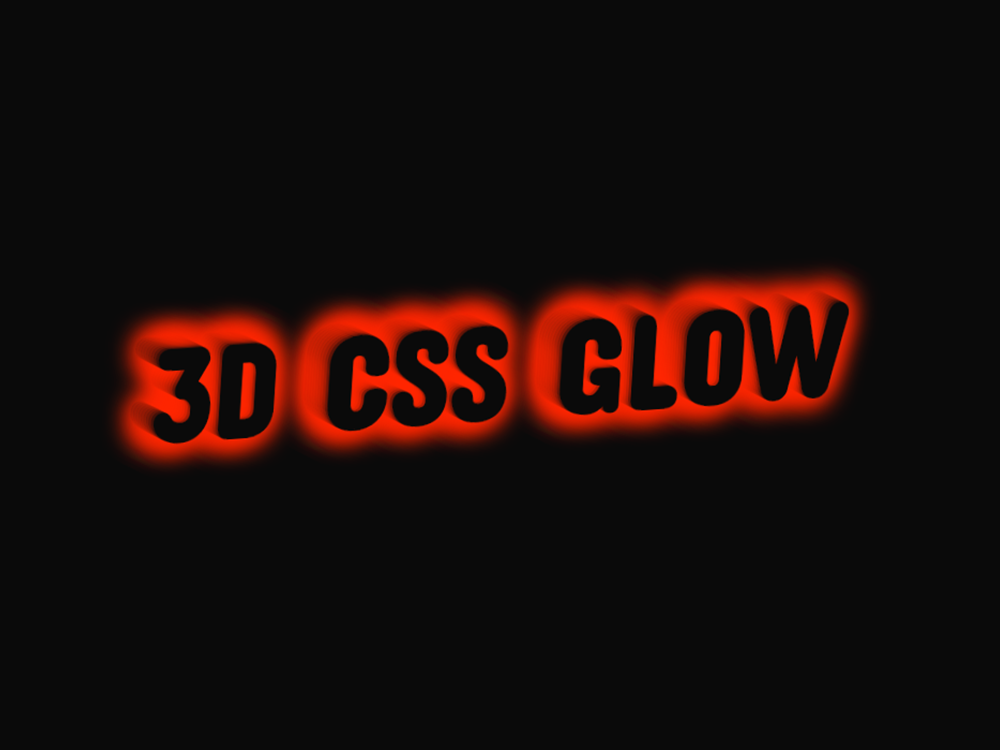 华丽炫酷的css3 3D五彩发光文字特效