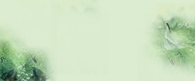 复古中国风背景素材，绿色水墨高清JPG图片，设计资源免费下载