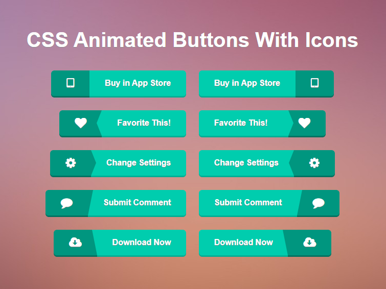 可爱的纯css3带小图标的3d按钮