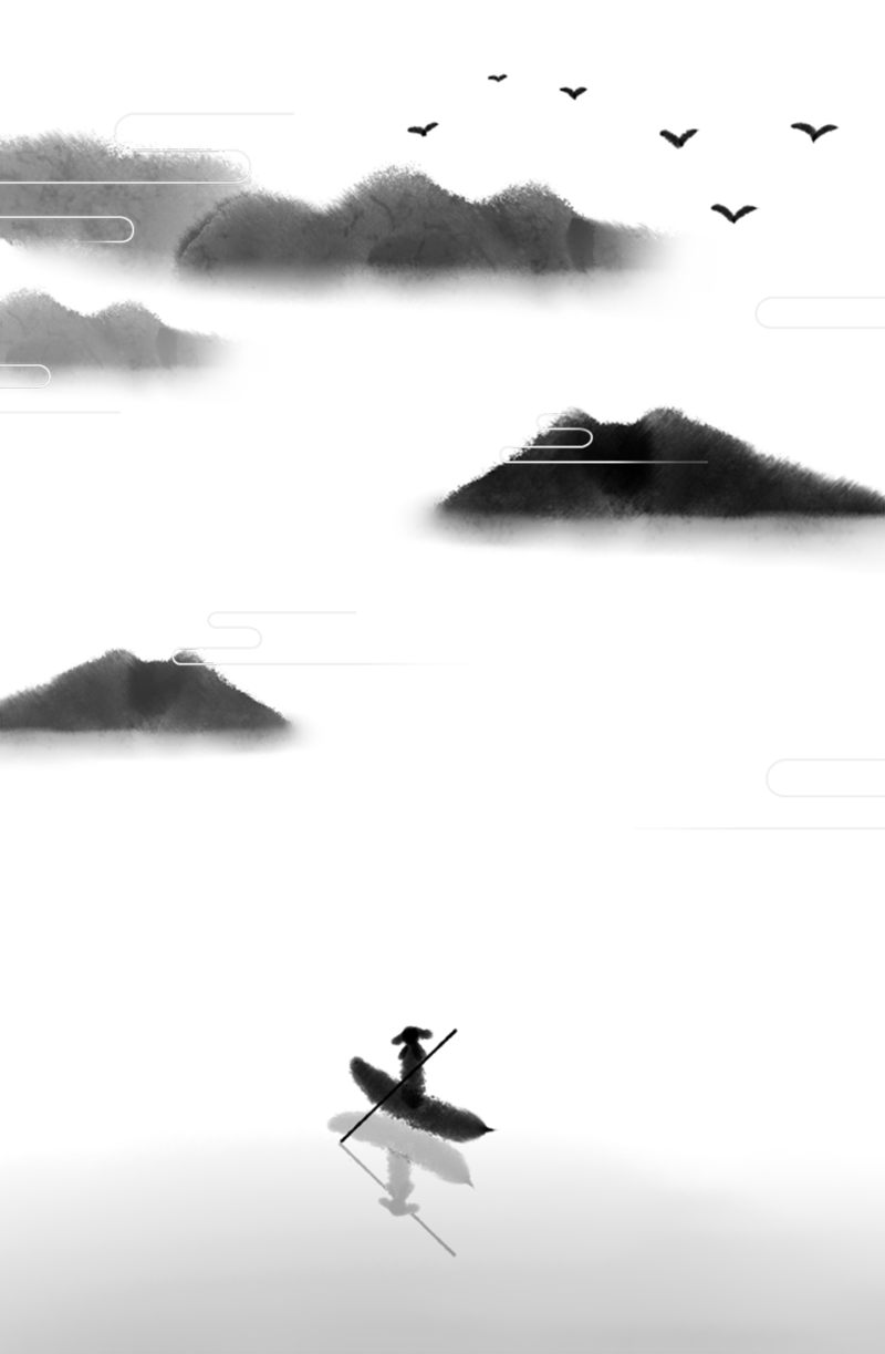 中国风手绘水墨风景图集，山水船只高清JPG，复古设计素材下载