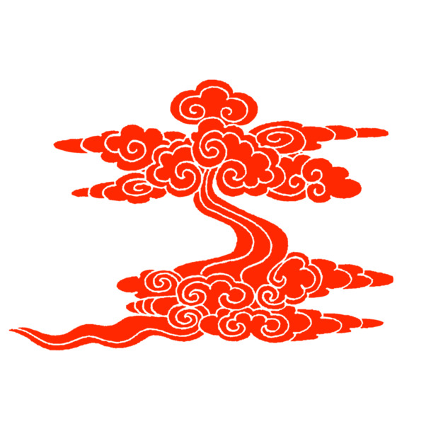 中式复古祥云图案，高清PNG透明素材，中国风装饰元素下载