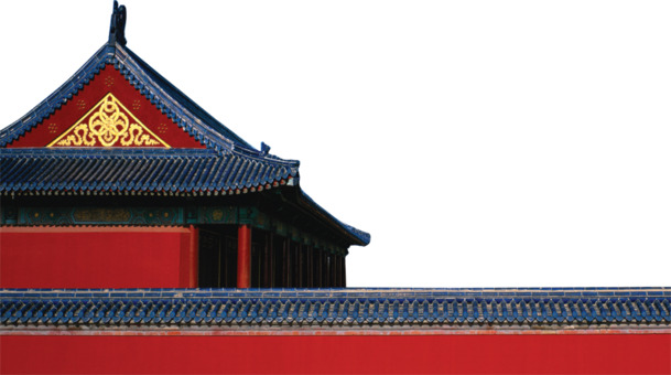 中国风高清PNG透明图片，庄严宫墙装饰元素，设计素材免费下载